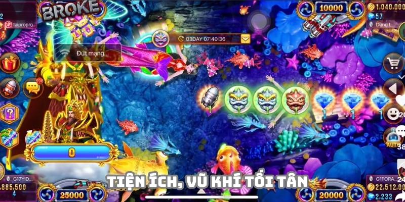 Hệ thống tích hợp nhiều tính năng, tiện ích độc đáo trong bắn cá long vương